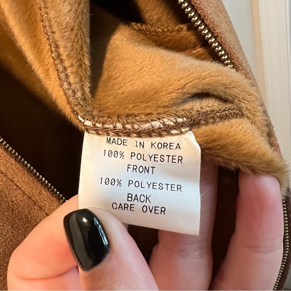 Women’s St. John Sport brown western style faux suede floral embroidered jacket - Picture 10 of 11